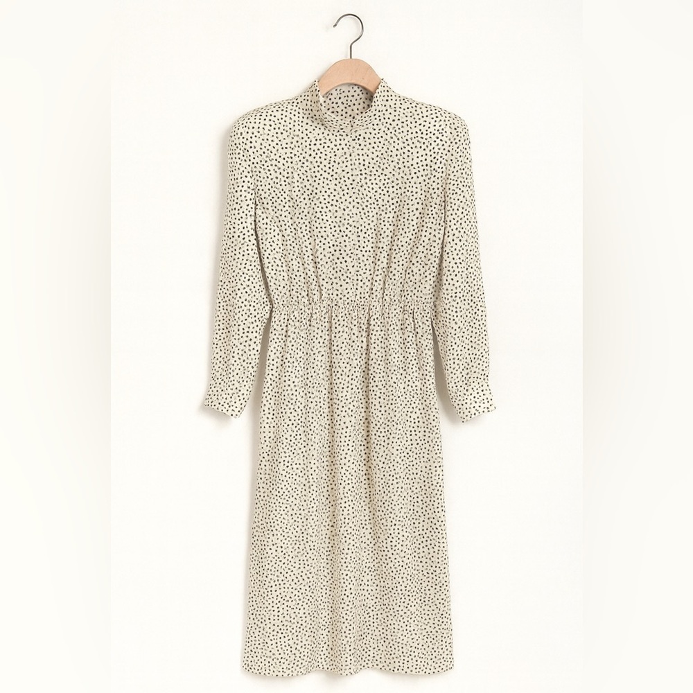 ZARA Famous Polka Dot Dress Small Black White
